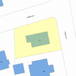 79 Prince St, Newton MA  02465-2632 plot plan