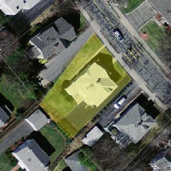 53 Clark St, Newton MA 02459-2425 aerial view