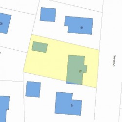 57 Davis Ave, Newton MA 02465-1925 plot plan