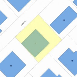 14 Quirk Ct, Newton MA  02458-1224 plot plan