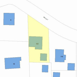 122 Mill St, Newton MA 02459-1127 plot plan
