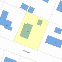 19 George St, Newton MA 02458-2308 plot plan