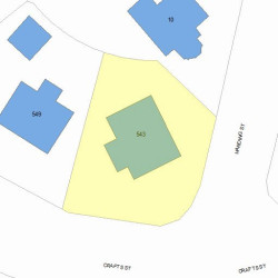 543 Crafts St, Newton MA 02465-1700 plot plan
