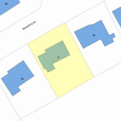 87 Brandeis Rd, Newton MA  02459-2707 plot plan