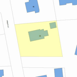 86 Prince St, Newton MA 02465-2631 plot plan