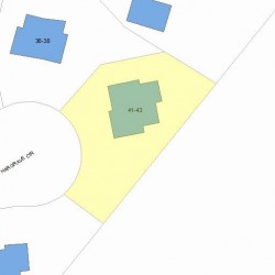 41 Hargrave Cir, Newton MA  02461-1108 plot plan