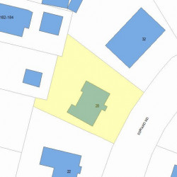 28 Edward Rd, Newton MA  02465-1120 plot plan