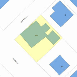 158 Adams St, Newton MA 02458-1391 plot plan
