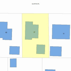67 Clinton Pl, Newton MA 02459-1117 plot plan