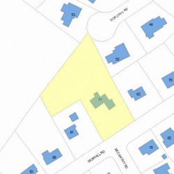 71 Wiswall Rd, Newton MA 02459-3535 plot plan