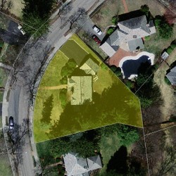 55 Evelyn Rd, Newton MA 02468-1212 aerial view