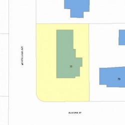 38 Morseland Ave, Newton MA  02459-1150 plot plan
