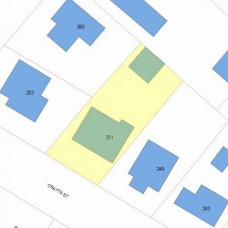 251 Crafts St, Newton MA 02460-1440 plot plan