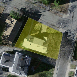109 Jewett St, Newton MA 02458-1543 aerial view