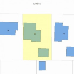 63 Clinton Pl, Newton MA 02459-1117 plot plan