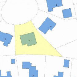 17 Glastonbury Oval, Newton MA 02468-1629 plot plan
