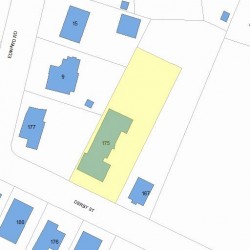 175 Derby St, Newton MA 02465-1558 plot plan
