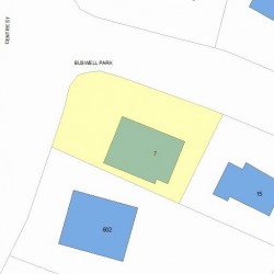 7 Buswell Park, Newton MA  02458-2304 plot plan