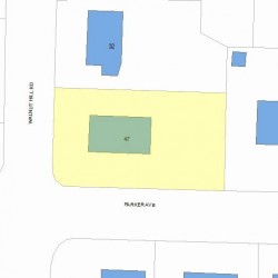 47 Parker Ave, Newton MA  02459-2634 plot plan