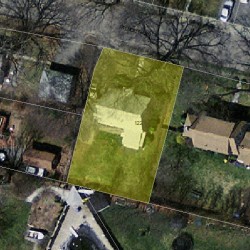 122 Falmouth Rd, Newton MA  02465-1127 aerial view