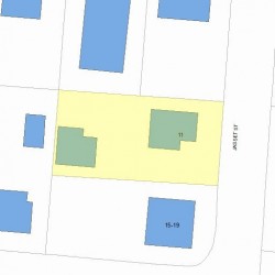11 Jasset St, Newton MA  02458-1014 plot plan
