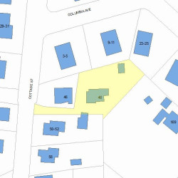 48 Cottage St, Newton MA 02464-1252 plot plan