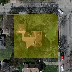 125 Prince St, Newton MA  02465-2603 aerial view