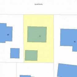 71 Clinton Pl, Newton MA 02459-1117 plot plan