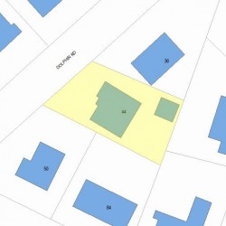 44 Dolphin Rd, Newton MA  02459-1305 plot plan