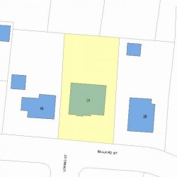 24 Ballard St, Newton MA  02459-1250 plot plan