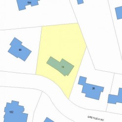 14 Greylock Rd, Newton MA 02465-2704 plot plan