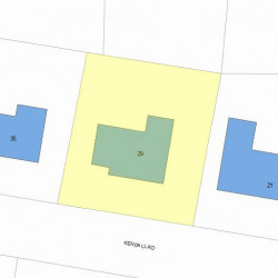29 Kendall Rd, Newton MA  02459-2657 plot plan