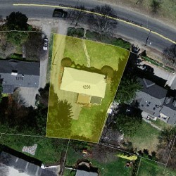 1256 Commonwealth Ave, Newton MA  02465-2911 aerial view