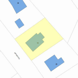 14 Oxford Rd, Newton MA  02459-2405 plot plan