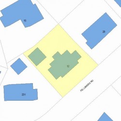 12 Fellsmere Rd, Newton MA 02459-1307 plot plan