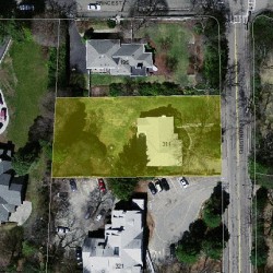 311 Chestnut St, Newton MA 02465-2904 aerial view