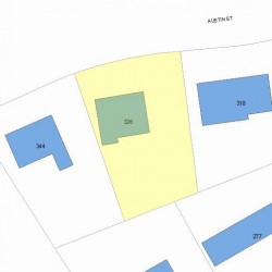 326 Austin St, Newton MA 02465-2502 plot plan