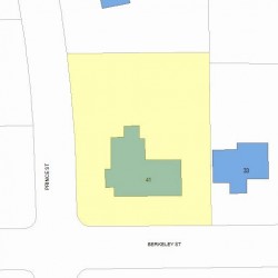 41 Berkeley St, Newton MA 02465-2401 plot plan