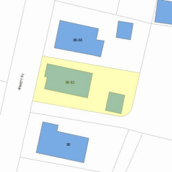 92 Jewett St, Newton MA 02458-1524 plot plan