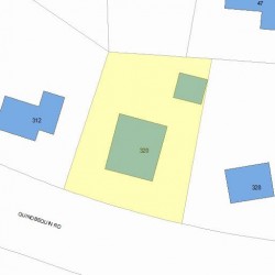 320 Quinobequin Rd, Newton MA 02468-2104 plot plan