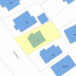 112 Waltham St, Newton MA 02465-1330 plot plan