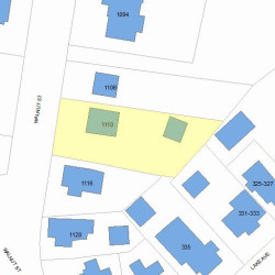 1110 Walnut St, Newton MA  02461-1264 plot plan
