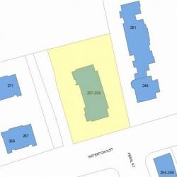 257 Watertown St, Newton MA 02458-1305 plot plan