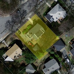 44 Brewster Rd, Newton MA 02461-1302 aerial view