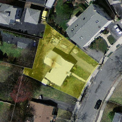 28 Edward Rd, Newton MA  02465-1120 aerial view