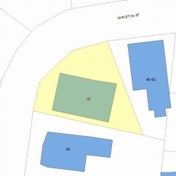 48 Carleton St, Newton MA 02458-1604 plot plan