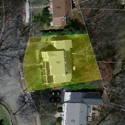 164 Kirkstall Rd, Newton MA 02460-2243 aerial view