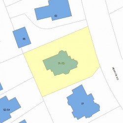 71 Herrick Rd, Newton MA 02459-2217 plot plan