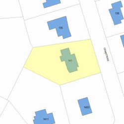 141 Gordon Rd, Newton MA 02468-1226 plot plan