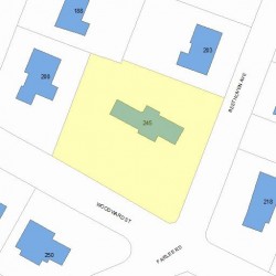 245 Woodward St, Newton MA  02468-2028 plot plan